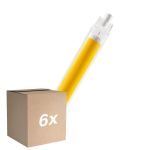 Mehrfachpackung 6x Osram LED Slim Line R7S LED R7S 118mm Klar 8W 806lm - 827 Extra Warmweiß | Ersatz Für 60W